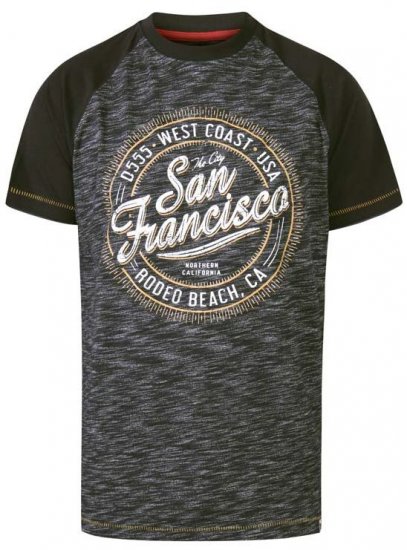 D555 Sunderland San Francisco T-Shirt Black Reno - T-paidat - Isot T-paidat 2XL – 14XL
