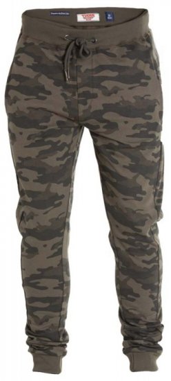D555 Sutton Sweatpants Camo - Collegehousut ja collegeshortsit - Miesten Isot collegehousut ja collegeshortsit