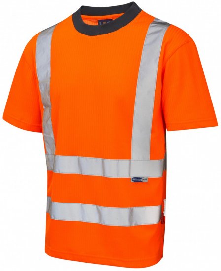 Leo Newport Comfort T-shirt Hi-Vis Orange - Työvaatteet - Miesten Työvaatteet Isot Koot - 2XL-10XL