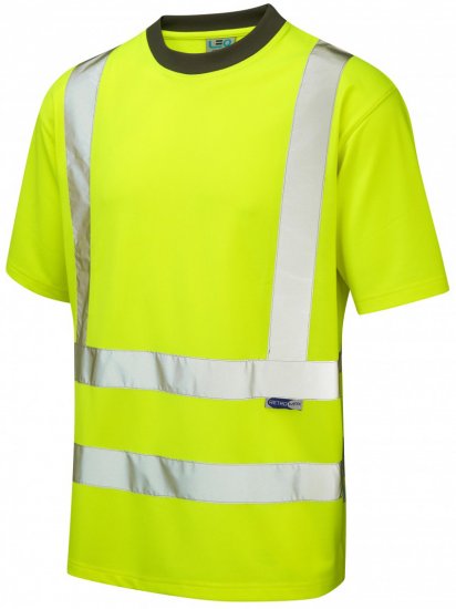 Leo Braunton Coolviz T-shirt Hi-Vis Yellow - Huomio-T-Paidat - Huomio-T-Paidat 3XL-6XL