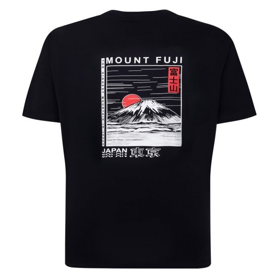 Espionage T422 T-paita Mount Fuji -painatuksella Laivastonsininen - T-paidat - Isot T-paidat 2XL – 14XL