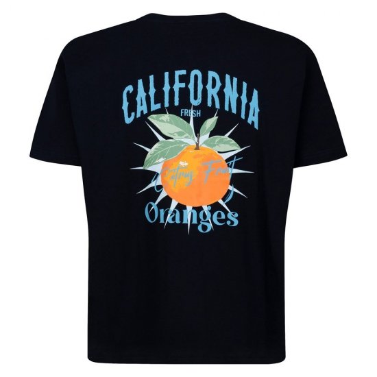 Espionage T449 California Oranges Painettu T-paita tummansininen - T-paidat - Isot T-paidat 2XL – 14XL