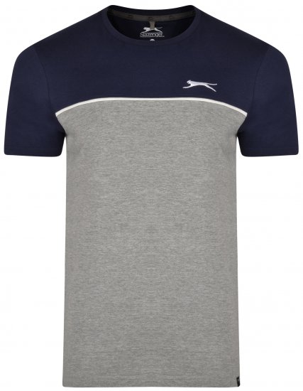 Slazenger Tarique T-shirt Navy/Grey - T-paidat - Isot T-paidat 2XL – 8XL