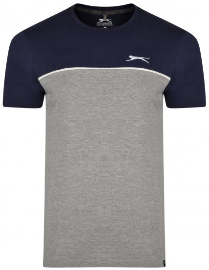 Slazenger Tarique T-shirt Navy/Grey - T-paidat - Isot T-paidat 2XL – 14XL