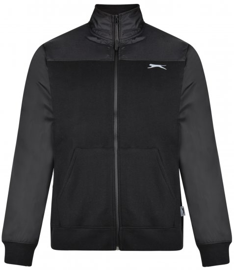 Slazenger Tatum Funnel Neck Black - Hupparit ja collegepaidat - Miesten hupparit ja collegepaidat isot koot