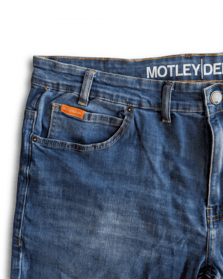 Motley Denim Soho 5-Pocket Jeans Blue Wash - Farkut ja housut - Miesten isot farkut ja isot housut W40-W70