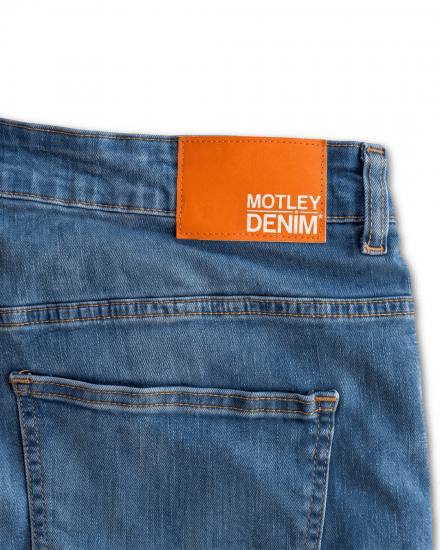 Motley Denim Soho 5-Pocket Jeans Blue Wash - Farkut ja housut - Miesten isot farkut ja isot housut W40-W70