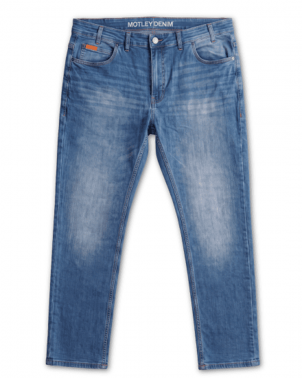 Motley Denim Soho 5-Pocket Jeans Blue Wash - Farkut ja housut - Miesten isot farkut ja isot housut W40-W70