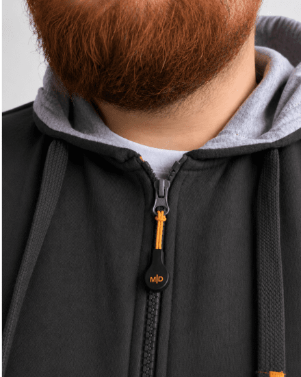 Motley Denim Copenhagen Hoodie Charcoal - Hupparit ja collegepaidat - Miesten hupparit ja collegepaidat isot koot