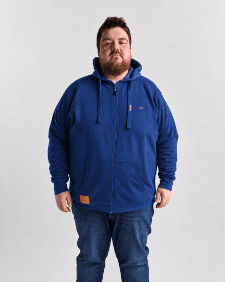 Motley Denim Copenhagen Hoodie Royal Blue - Hupparit ja collegepaidat - Miesten hupparit ja collegepaidat isot koot