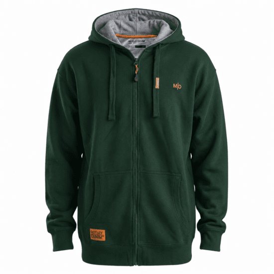 Motley Denim Copenhagen Hoodie Racing Green - Hupparit ja collegepaidat - Miesten hupparit ja collegepaidat isot koot