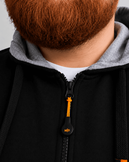 Motley Denim Copenhagen Hoodie Black - Hupparit ja collegepaidat - Miesten hupparit ja collegepaidat isot koot