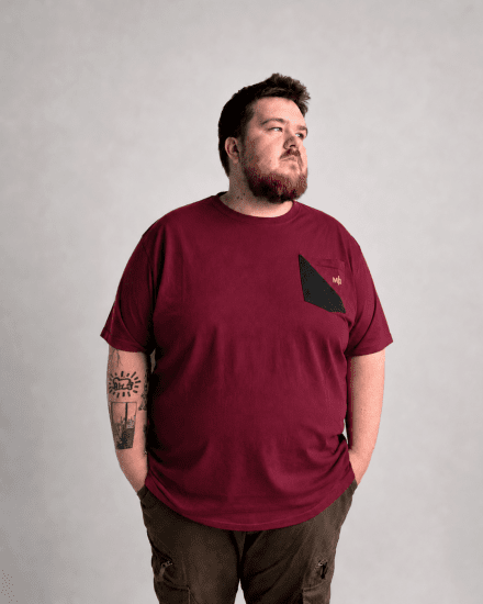 Motley Denim Milan T-paita Punainen - T-paidat - Isot T-paidat 2XL – 14XL