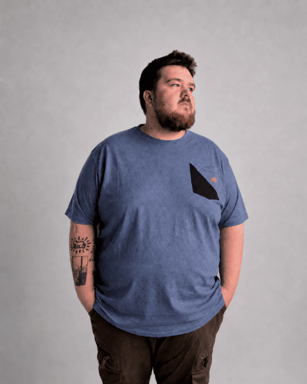 Motley Denim Milan T-paita Vaalea indigo - T-paidat - Isot T-paidat 2XL – 14XL