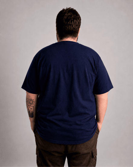 Motley Denim Milan T-paita Laivastonsininen - T-paidat - Isot T-paidat 2XL – 14XL