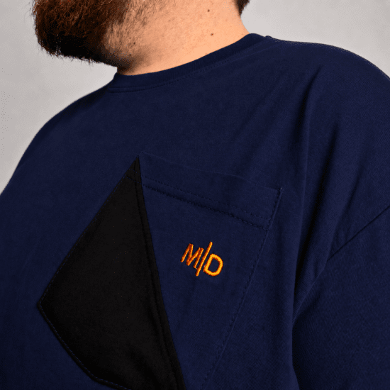 Motley Denim Milan T-paita Laivastonsininen - T-paidat - Isot T-paidat 2XL – 14XL