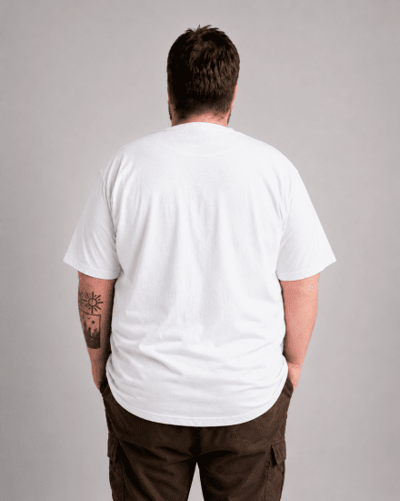 Motley Denim Milan T-paita Valkoinen - T-paidat - Isot T-paidat 2XL – 14XL