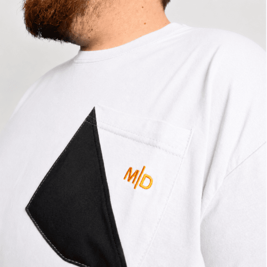 Motley Denim Milan T-paita Valkoinen - T-paidat - Isot T-paidat 2XL – 14XL
