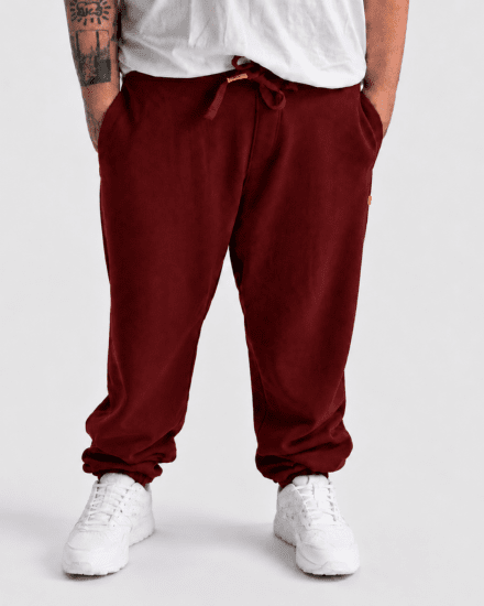 Motley Denim Berlin Sweatpants Red - Collegehousut ja collegeshortsit - Miesten Isot collegehousut ja collegeshortsit