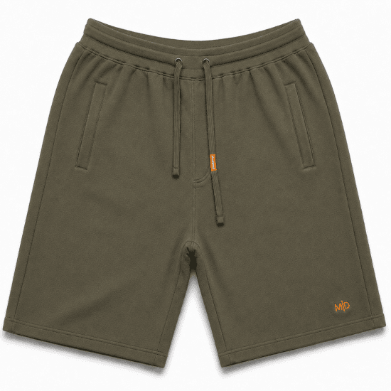 Motley Denim Paris Sweatshorts Dark Khaki - Collegehousut ja collegeshortsit - Miesten Isot collegehousut ja collegeshortsit