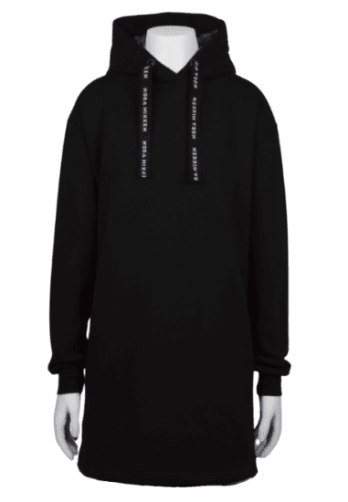 Nora Mikken KRISTINA Long Hoodie Black - Hupparit ja collegepaidat - 