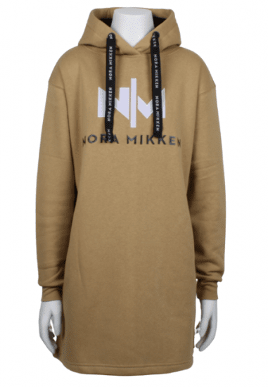 Nora Mikken KADRI WHITE Long Hoodie Camel - Hupparit ja collegepaidat - 