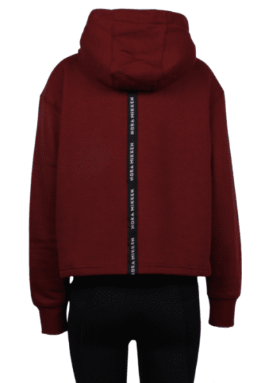 Nora Mikken GERTRUD Cropped Hoodie Burgundy - Hupparit ja collegepaidat - 