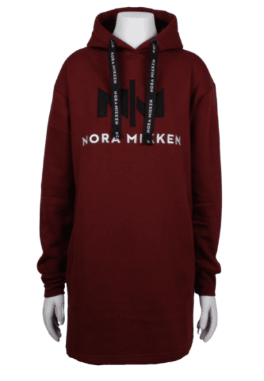 Nora Mikken KADRI Long Hoodie Burgundy - Hupparit ja collegepaidat - 