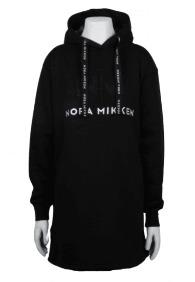 Nora Mikken KADRI Long Hoodie Black - Hupparit ja collegepaidat - 