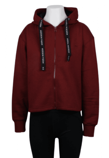 Nora Mikken GERTRUD Cropped Hoodie Burgundy - Hupparit ja collegepaidat - 