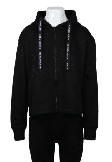 Nora Mikken GERTRUD Cropped Hoodie Black - Hupparit ja collegepaidat - 