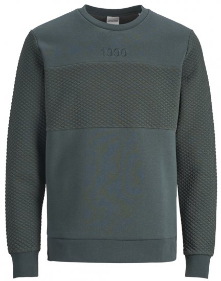 Jack & Jones JCOVETTEL Sweatshirt Spruce - Hupparit ja collegepaidat - Miesten hupparit ja collegepaidat isot koot