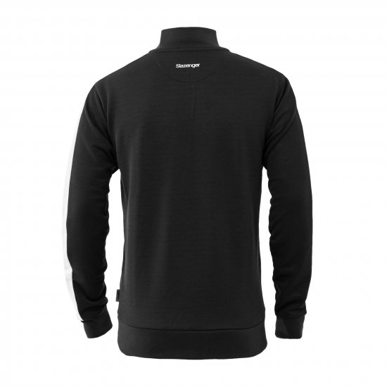 Slazenger Vince track Jacket Black - Hupparit ja collegepaidat - Miesten hupparit ja collegepaidat isot koot