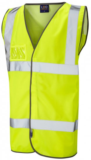 Leo Velator Mesh Back Waistcoat Hi-Vis Yellow - Työvaatteet - Miesten Työvaatteet Isot Koot - 2XL-10XL