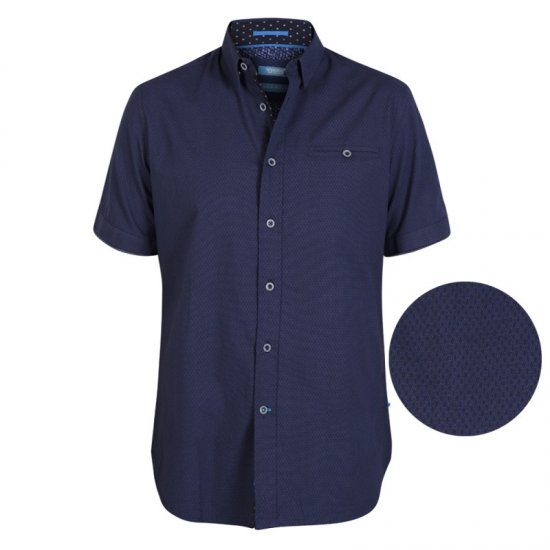 D555 Wesson Shirt Navy - Kauluspaidat - Miesten isot kauluspaidat 2XL – 8XL