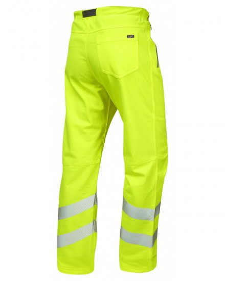 Leo Landcross Stretch Pants Hi-Vis Yellow - Työvaatteet - Miesten Työvaatteet Isot Koot - 2XL-10XL