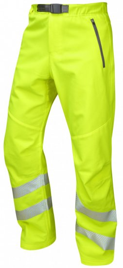 Leo Landcross Stretch Pants Hi-Vis Yellow - Työvaatteet - Miesten Työvaatteet Isot Koot - 2XL-10XL