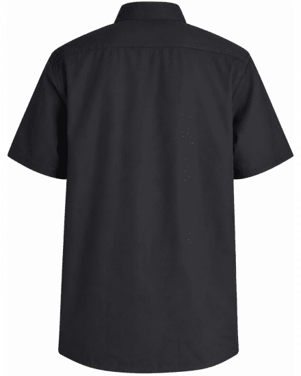 Motley Denim Zagreb Lyhythihainen Kauluspaita Tummanharmaa - Kauluspaidat - Miesten isot kauluspaidat 2XL – 8XL