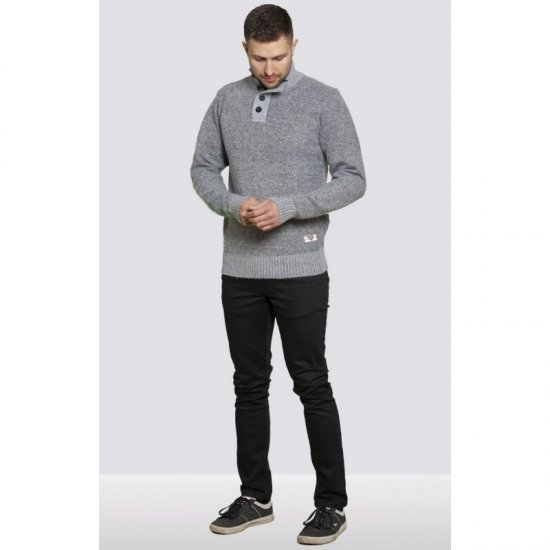 D555 Zane Sweater Grey - Hupparit ja collegepaidat - Miesten hupparit ja collegepaidat isot koot